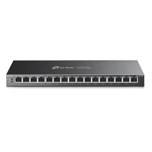 TP-LINK (TL-SG116P) 16-Port Gigabit Desktop Switch with 16-Port PoE+ by TP-LINK TP-LINK (TL-SG116P) 16-Port Gigabit Desktop Switch with 16-Port PoE+