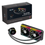 CiT Pro Glacier 240mm Black ARGB CPU Liquid Cooler With Temperature Display