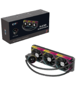 CiT Pro Glacier 360mm Black ARGB CPU Liquid Cooler With Temperature Display