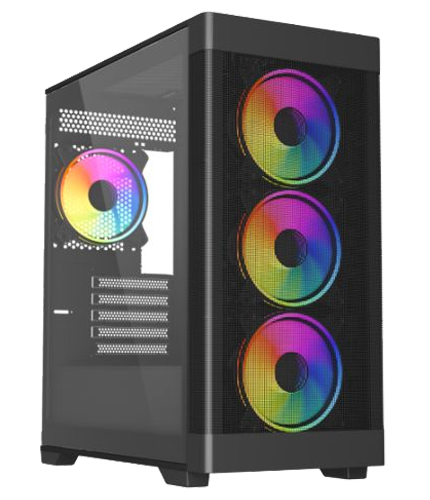 VIDA Zephyr V2 ARGB mATX PC Case - Black